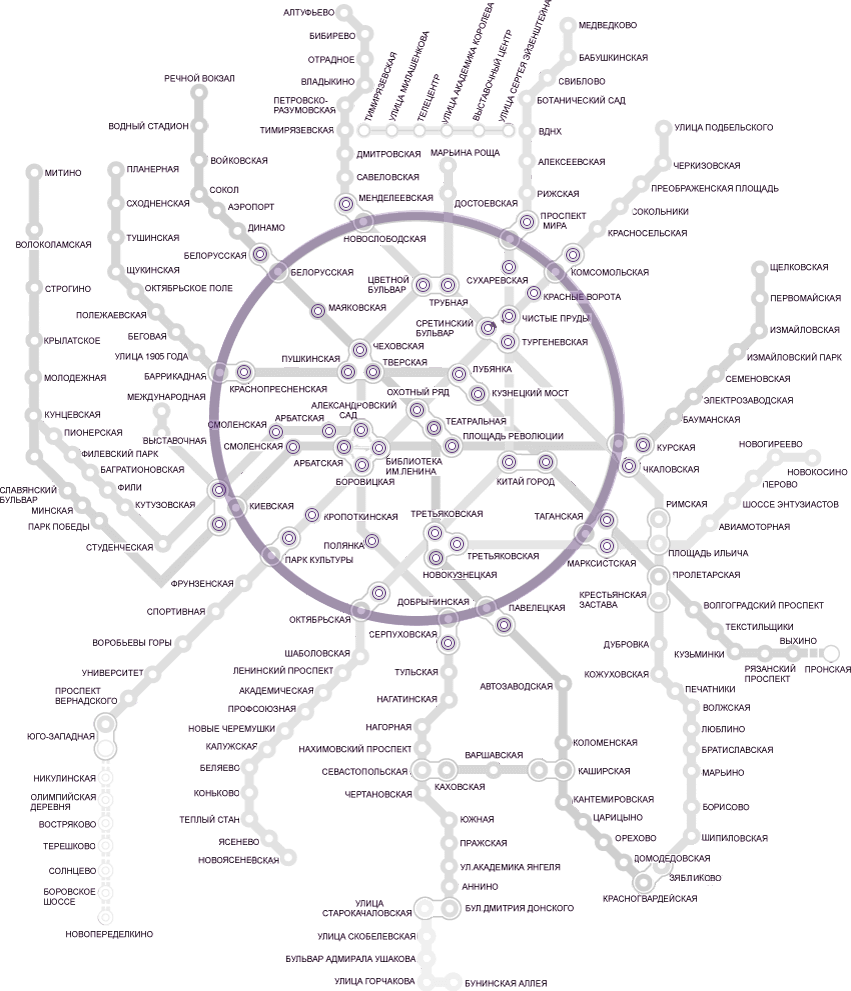 Карта доставки по Москве